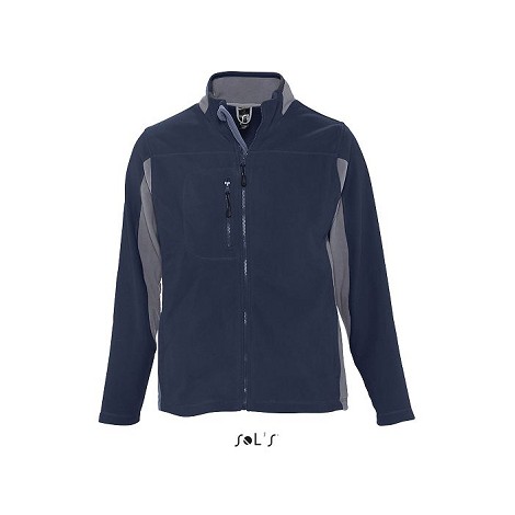 Veste polaire bicolore zippée homme