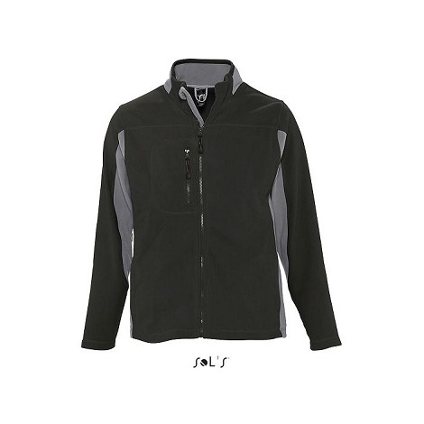 Veste polaire bicolore zippée homme