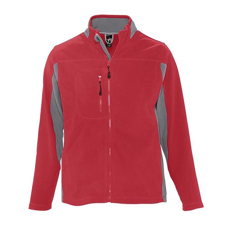 Veste polaire bicolore zippée homme