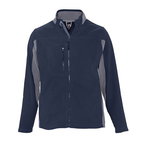 Veste polaire bicolore zippée homme