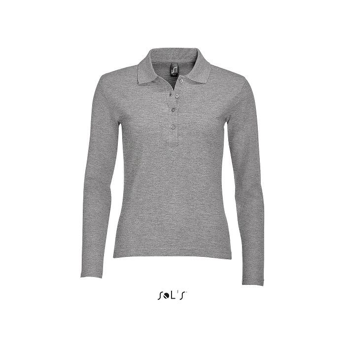  Polo femme manches longues publicitaire couleur