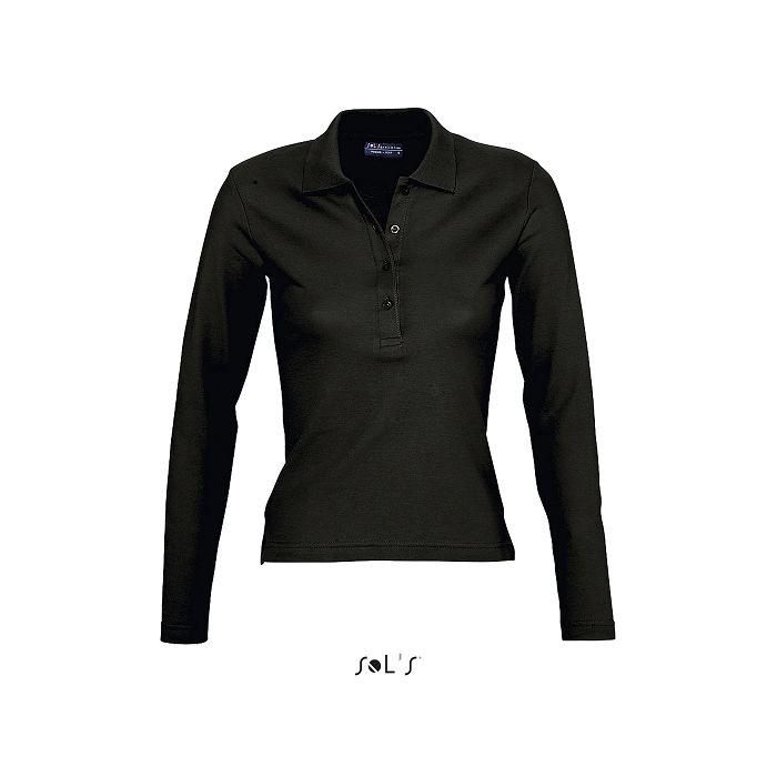  Polo femme manches longues publicitaire couleur