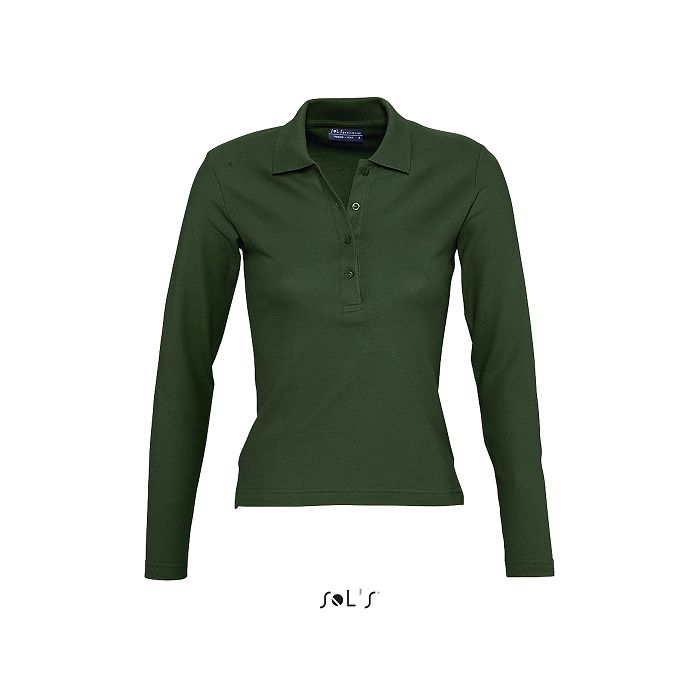  Polo femme manches longues publicitaire couleur