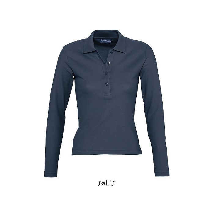  Polo femme manches longues publicitaire couleur