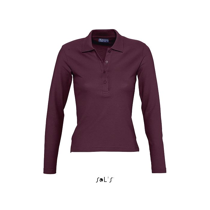  Polo femme manches longues publicitaire couleur