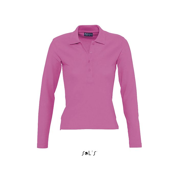  Polo femme manches longues publicitaire couleur
