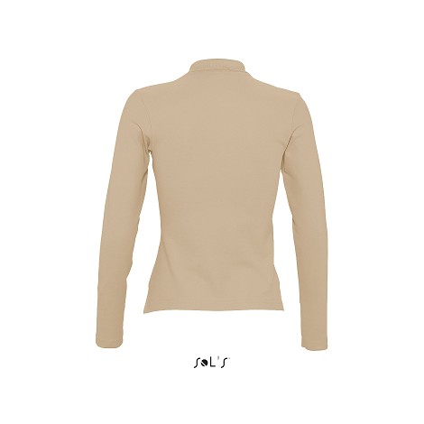 Polo femme manches longues publicitaire couleur