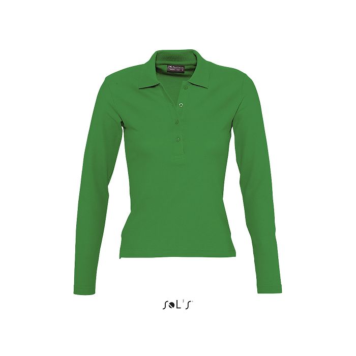  Polo femme manches longues publicitaire couleur
