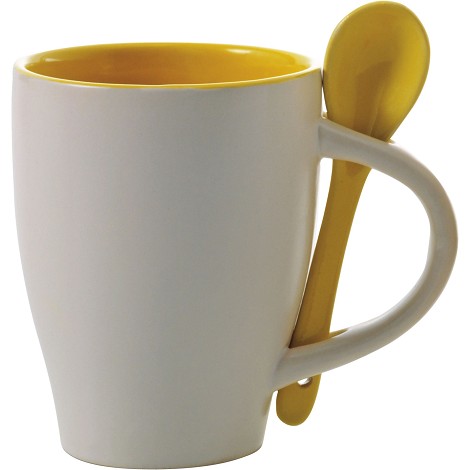 Mug en céramique avec cuillère