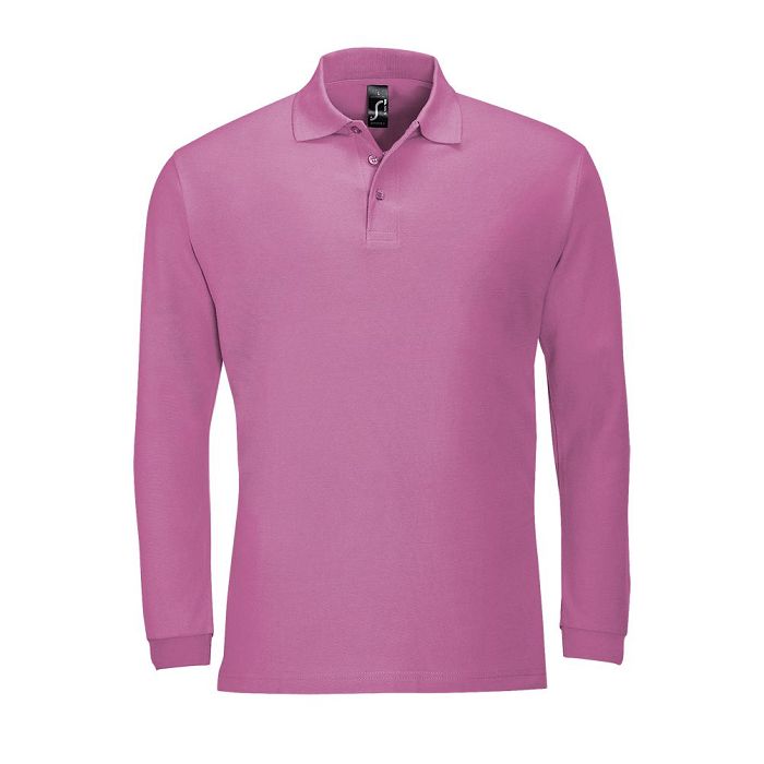  Polo homme manches longues publicitaire couleur