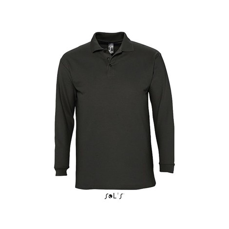 Polo homme manches longues publicitaire couleur