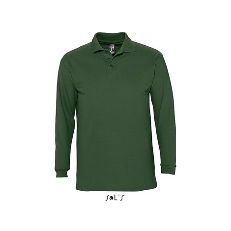 Polo homme manches longues publicitaire couleur