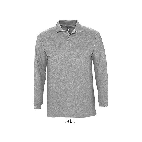 Polo homme manches longues publicitaire couleur