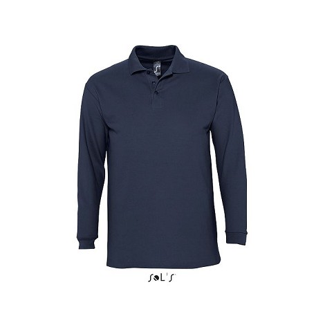 Polo homme manches longues publicitaire couleur