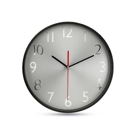 Horloge murale fond argent