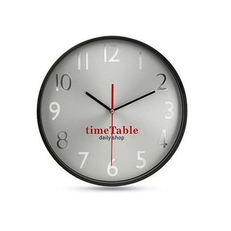 Horloge murale fond argent