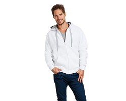 Sweatshirt zippé bicolore homme