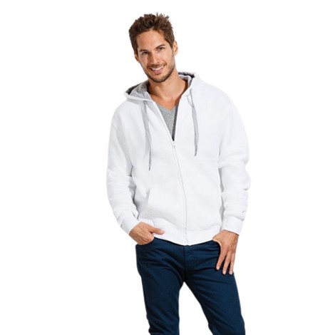  Sweatshirt zippé bicolore homme