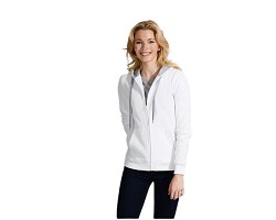 Sweatshirt zippé bicolore femme