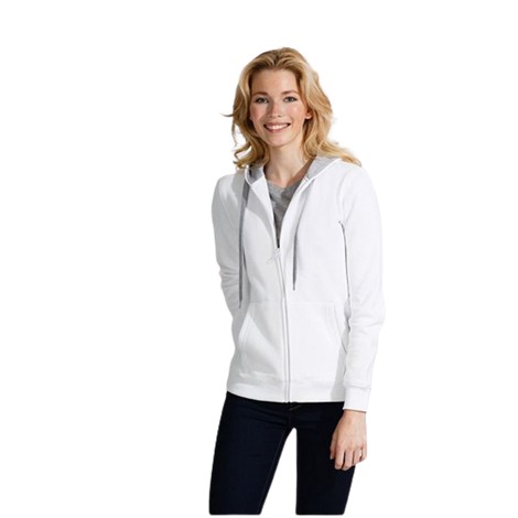  Sweatshirt zippé bicolore femme