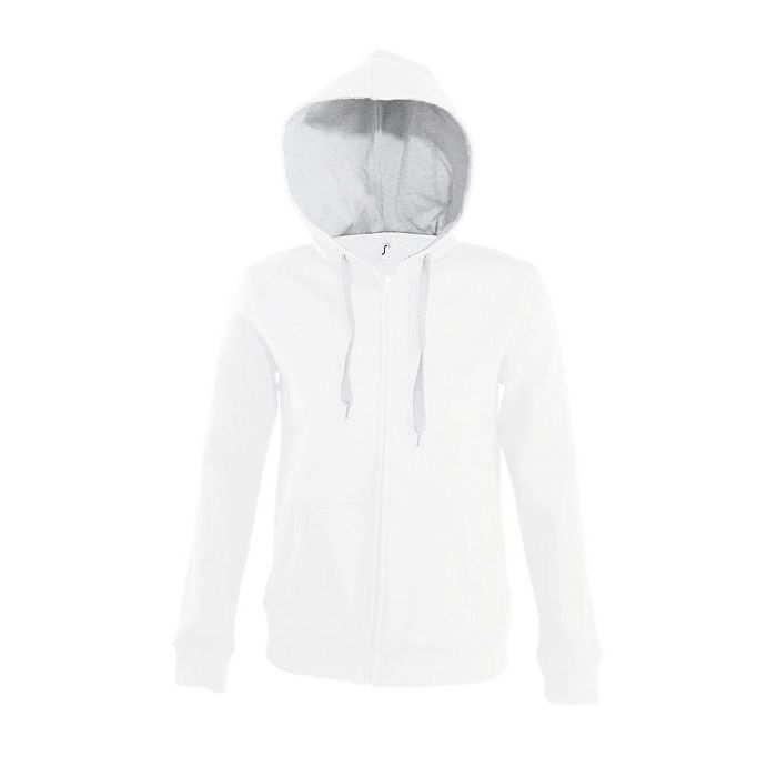  Sweatshirt zippé bicolore femme