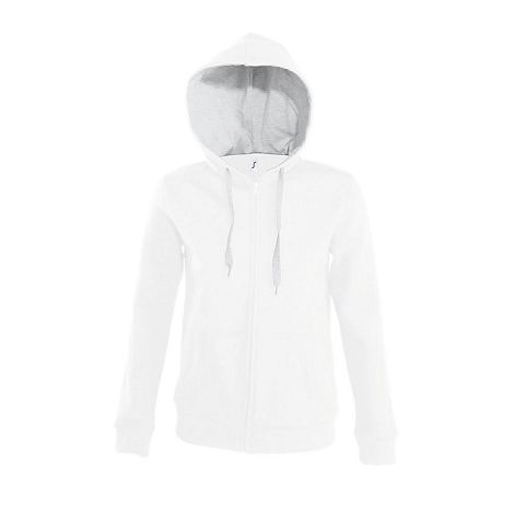  Sweatshirt zippé bicolore femme