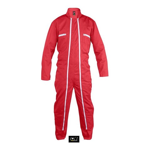 Combinaison de travail double zip unisexe
