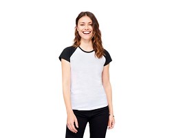 Tee-shirt personnalisable bicolore femme couleur 155 g/m²