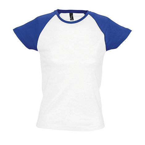 Tee-shirt personnalisable bicolore femme couleur 155 g/m²