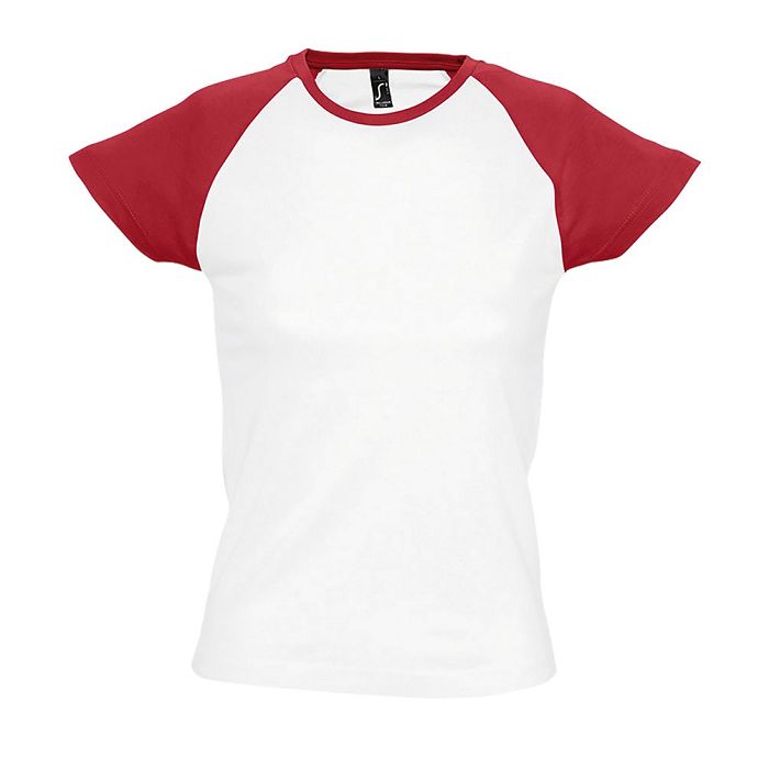 Tee-shirt personnalisable bicolore femme couleur 155 g/m²