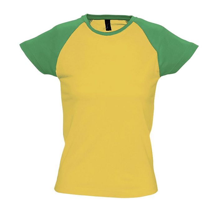  Tee-shirt personnalisable bicolore femme couleur 155 g/m²