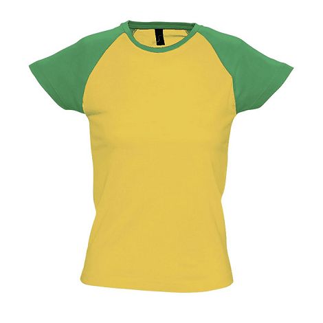 Tee-shirt personnalisable bicolore femme couleur 155 g/m²