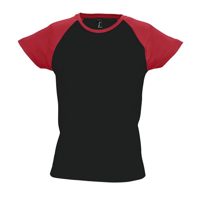 Tee-shirt personnalisable bicolore femme couleur 155 g/m²