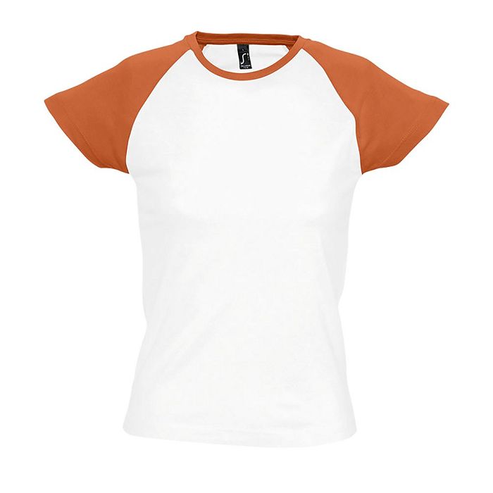  Tee-shirt personnalisable bicolore femme couleur 155 g/m²