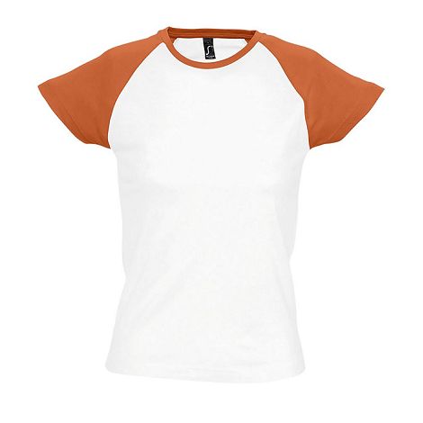 Tee-shirt personnalisable bicolore femme couleur 155 g/m²