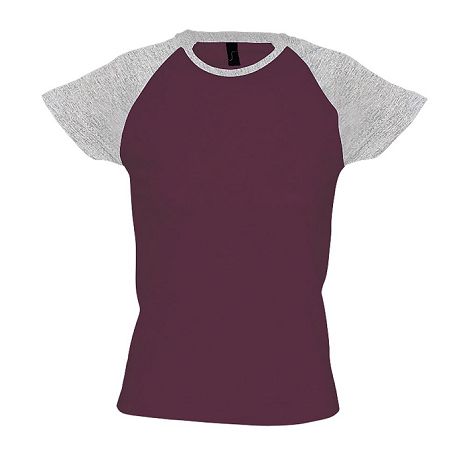 Tee-shirt personnalisable bicolore femme couleur 155 g/m²