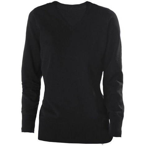 Pull col V femme