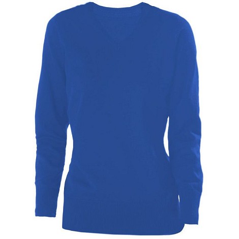 Pull col V femme