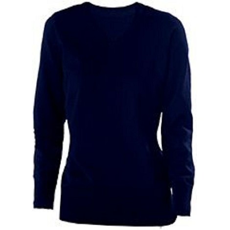 Pull col V femme