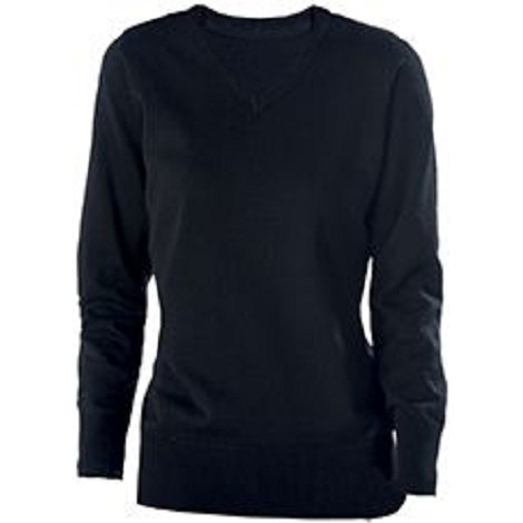 Pull col V femme