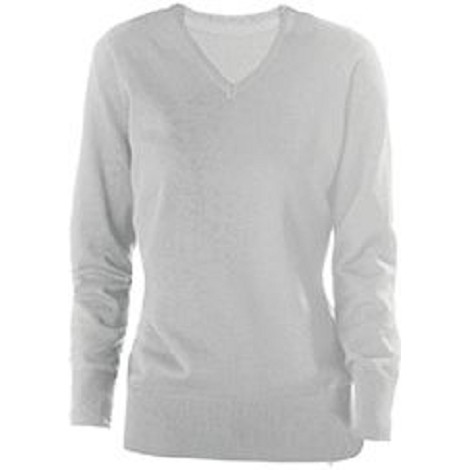 Pull col V femme