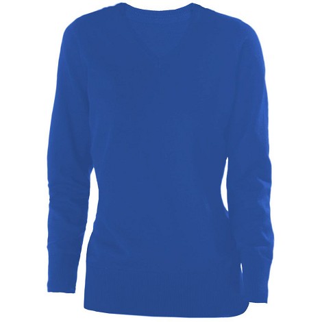 Pull col V femme