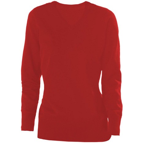 Pull col V femme