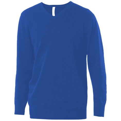 Pull col V homme
