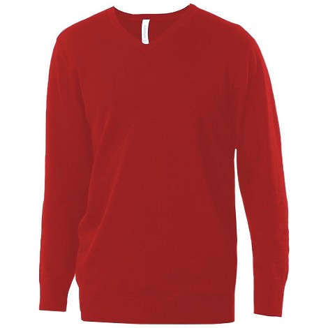Pull col V homme