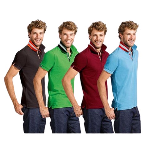  Polo col rayé homme