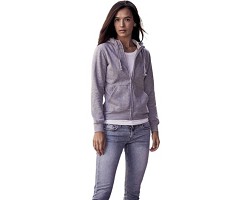 Sweatshirt capuche full zip femme