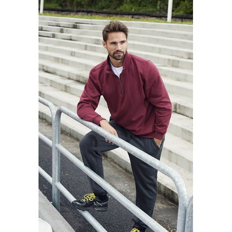 Sweatshirt col zip unisexe