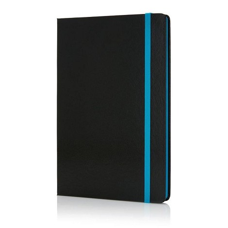 Carnet personnalisé A5 noir couverture rigide contrasté