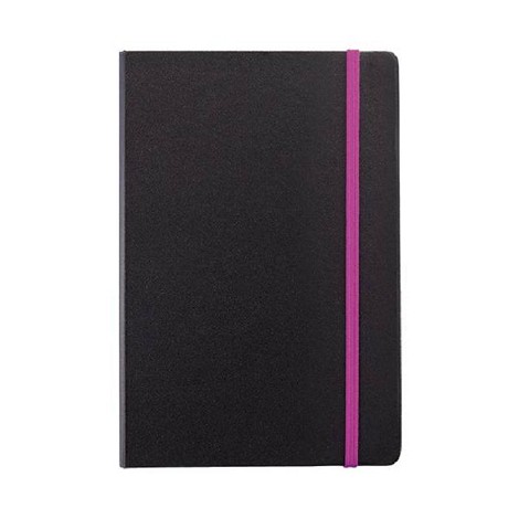 Carnet personnalisé A5 noir couverture rigide contrasté